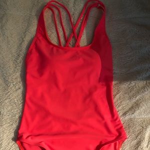 Pink one piece with pads